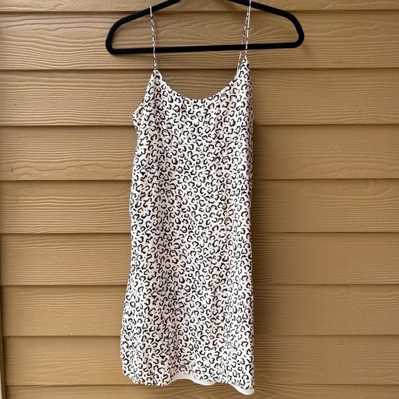Tibi Silk Mini Slip Dress in Cheetah Print Size 4 - Picture 1 of 6